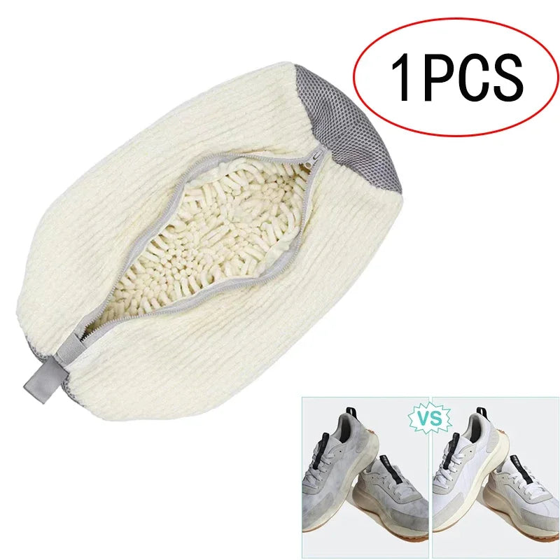 Fluffy Fiber 360° Surround Cleaning Shoe Washing Bag (1pc)