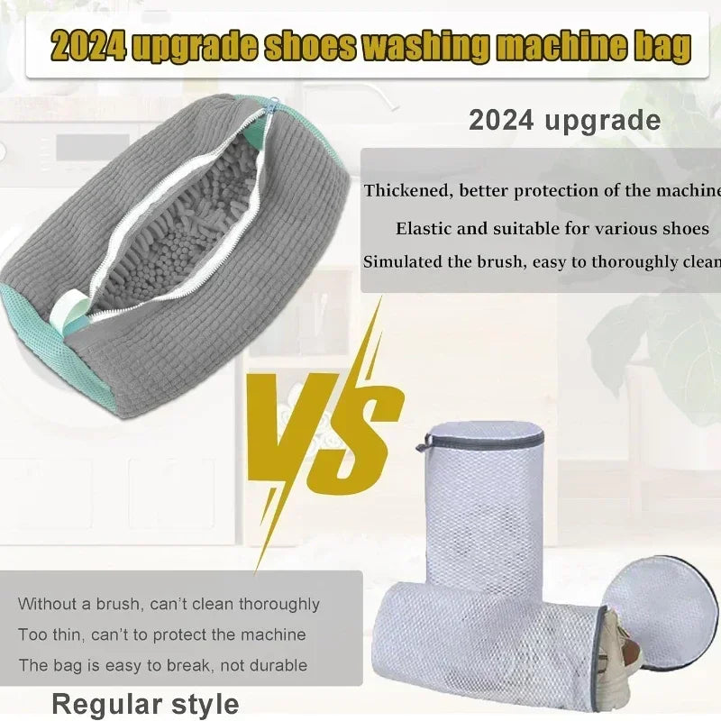 Fluffy Fiber 360° Surround Cleaning Shoe Washing Bag (1pc)