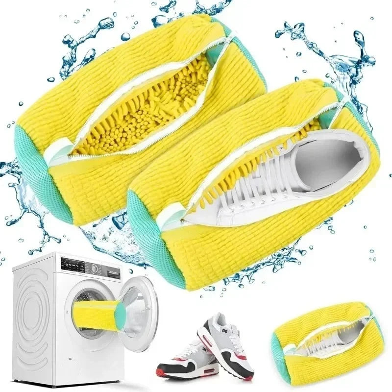 Fluffy Fiber 360° Surround Cleaning Shoe Washing Bag (1pc)