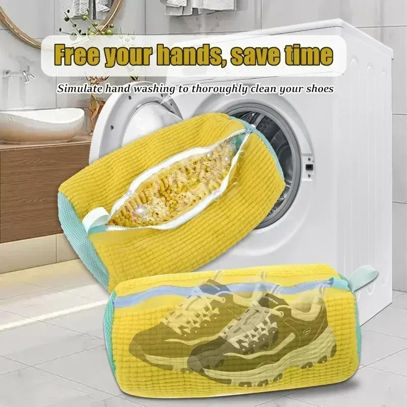 Fluffy Fiber 360° Surround Cleaning Shoe Washing Bag (1pc)